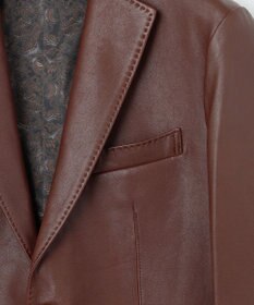 JOSEPH ABBOUD 【長く育てたいサスティナブルなレザー】ベジタブルラムレザージャケット