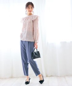 Feroux 【洗える】ジャガードブラウス