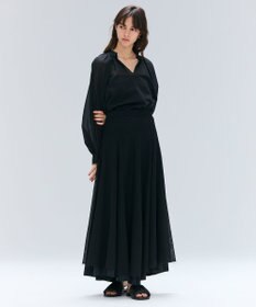 BEIGE， 【洗える】MOYE / シアーウールパフスリーブブラウス