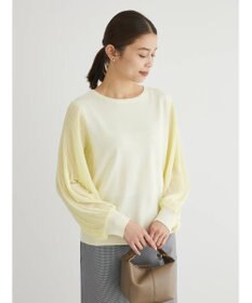 Green Parks プリーツ袖ニットプルオーバー