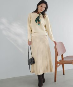 ANY SIS CICA加工 ニット フレア スカート