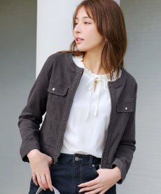 Tiaclasse ノーカラーデニムジャケット