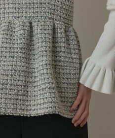 GRACE CONTINENTAL ツイードペプラムベスト