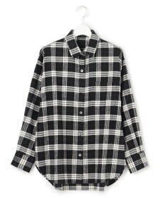 23区 L 【洗える】ブラッシュド ビエラチェック シャツ