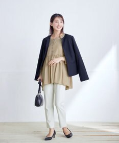 Tiaclasse L 【ダブルクロス・洗える】ノーカラージャケット