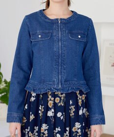 Tiaclasse ノーカラーデニムジャケット