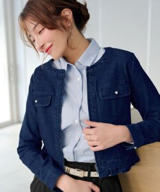 Tiaclasse ノーカラーデニムジャケット