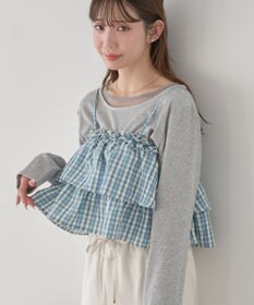 earth music&ecology 【予約】アソートチェックティアードビスチェ