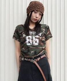 WEGO キーネックサイドレースアップちびT