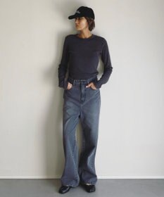 新色追加＜坪田あさみさんコラボ＞SALUU サルー /デニムパンツ グレー