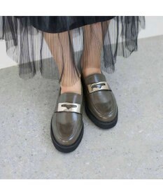 MODE ET JACOMO <carino>【レイン対応】厚底メタルモチーフローファー