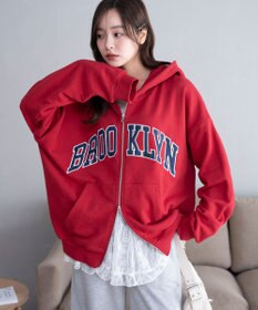 WEGO グラフィックBIGZIPパーカー