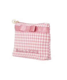 Maison de FLEUR ギンガムチェックスクエアポーチ