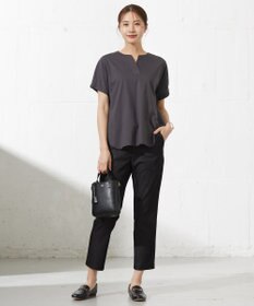 J.PRESS LADIES L 【接触冷感】プレーティングジャージー フレンチスリーブ カットソー