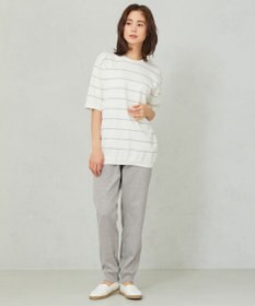 JOSEPH ABBOUD MOUNTAIN 【SPACE／UNISEX】OGコットンストレッチボーダー ニットTシャツ