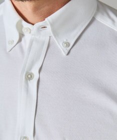 GOTAIRIKU 【吸汗速乾】クールマックス鹿の子 半袖ビズシャツ_ボタンダウン