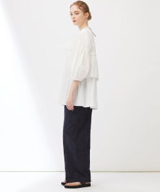 23区 【Indian Factory】コットンポプリン タックディテール チュニックブラウス