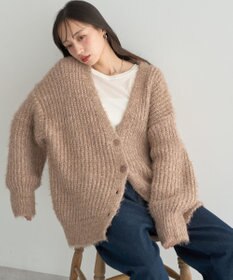 earth music&ecology 【予約】カラーミックスシャギーカーディガン