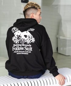 WEGO ヘビーウエイトユニークモチーフプルパーカー