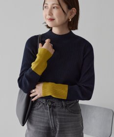 AMERICAN HOLIC バイパチ袖配色リブプルオーバー