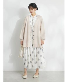 CRAFT STANDARD BOUTIQUE インド綿混フラワーモチーフワンピース