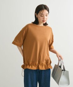 Green Parks 裾ドロスト５分袖ドッキングチュニック