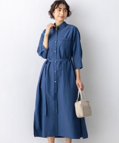 23区 【先行予約】ナイロンコットンタフタ シャツワンピース