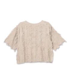 UNFILO L 【一部店舗限定】フリンジニット Vネック