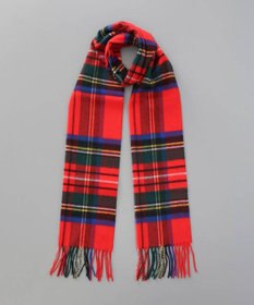 AURORA 【Johnstons of Elgin（ジョンストンズ オブ エルガン）】カシミヤ100％起毛チェック柄マフラー