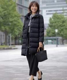 J.PRESS LADIES 【洗える・2way】タフタダウン ロング丈 コート