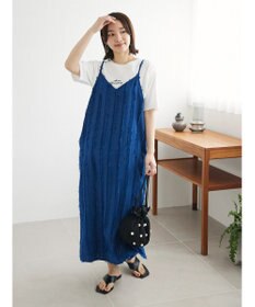 Green Parks フェザージャガードキャミワンピース