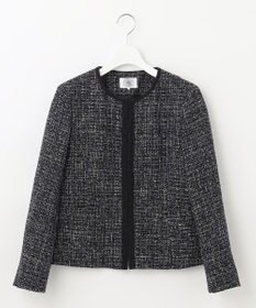 J.PRESS LADIES ファンシーツイード ノーカラー ジャケット