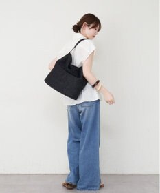 russet ナイロンラフィアワンショルダーバッグ(CE-1714)