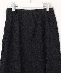 自由区 【XSサイズ～/洗える/セット可】フラワーコードレース レーススカート