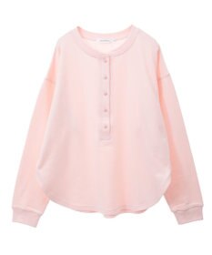 AMERICAN HOLIC ヘンリーネックラウンドミニ裏毛プルオーバー