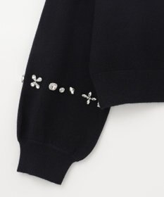 GRACE CONTINENTAL マルチビジューニットトップ