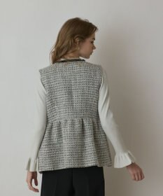 GRACE CONTINENTAL ツイードペプラムベスト