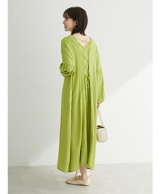 Green Parks ・ｆｕｒｒｙ　ｒａｔｅ　バックレースアップワンピース