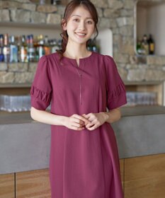 Tiaclasse 【選べる着丈・新色追加】ギャザーランタンスリーブワンピース