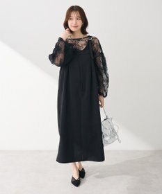 Green Parks チュールレイヤードブラウス