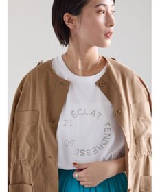 Te chichi ラインストーンサークルロゴTシャツ