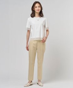 J.PRESS LADIES 【セットアップ対応・洗える・撥水】コットンFITTY テーパード パンツ