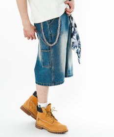 WEGO 【ユニセックス着用ITEM】ダブルニーデニムショーツ