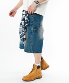 WEGO 【ユニセックス着用ITEM】ダブルニーデニムショーツ