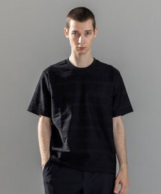 JOSEPH HOMME 新柄【ストレッチ/洗える】ジャガードボーダー　クルーネックTシャツ