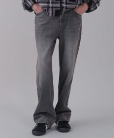 WEGO 【ユニセックス着用ITEM/ウエスト調整可】ストレートデニムパンツ