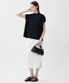 ICB 【接触冷感・UVケア・洗える】 VIS/NYハイゲージ モックネックプルオーバー