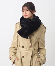 MOONBAT 【WEB限定ラッピング袋付】PAUL & JOE ACCESSOIRES フェイクファービッグリボンマフラー