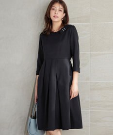Tiaclasse 【3WAY】リボンブローチ＆ベルト付きフレアワンピース