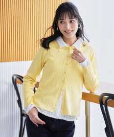 ANY SIS ポロカラーリブ ニット